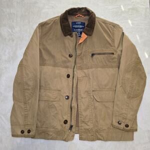 American Eagle Outfitters Barn Coat Jacket Men's Large Tan Canvas Corduroy
